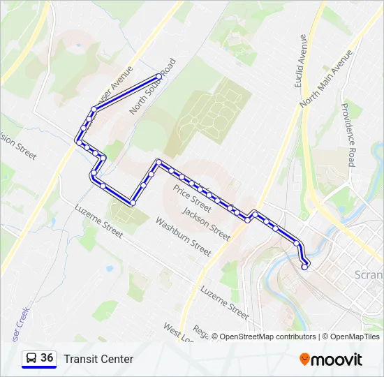 36 Bus Line Map