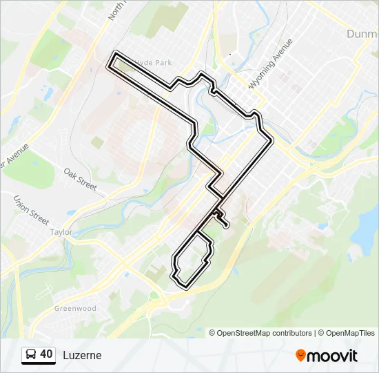 40 Bus Line Map