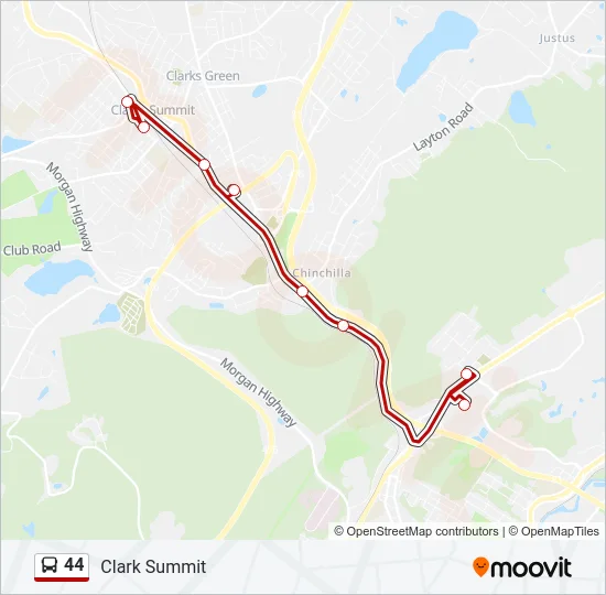 44 Bus Line Map