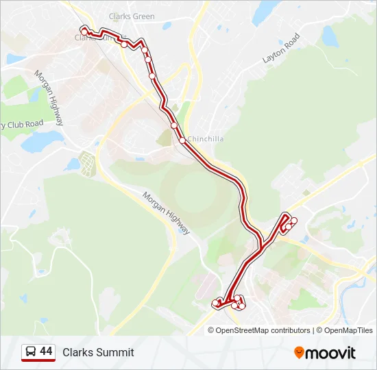 44 Bus Line Map
