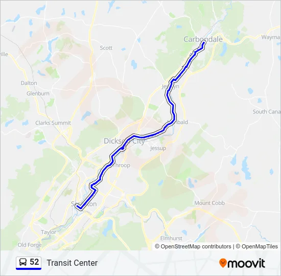 52 Bus Line Map