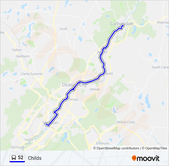 52 bus Line Map