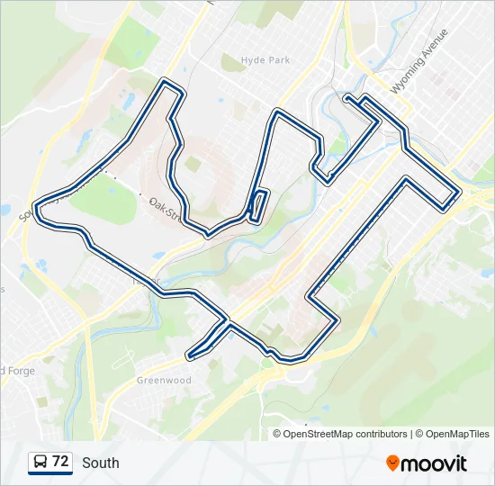 72 Bus Line Map