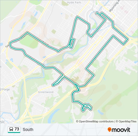 Mapa de 73 de autobús