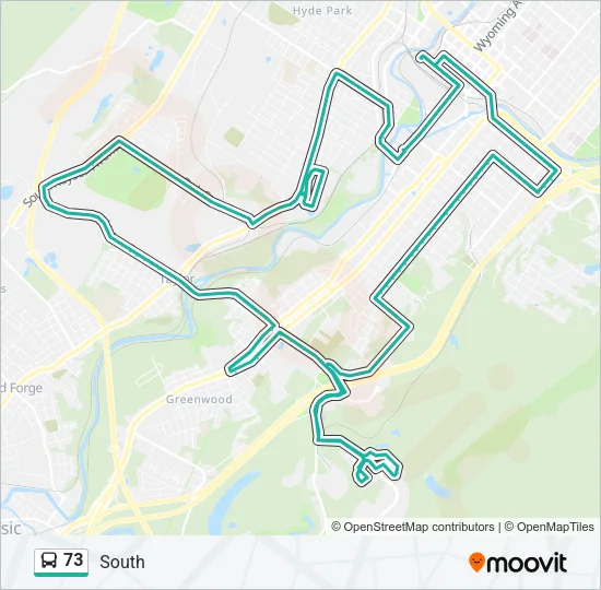73 Bus Line Map