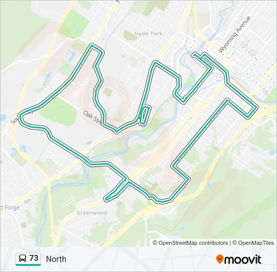 73 Bus Line Map