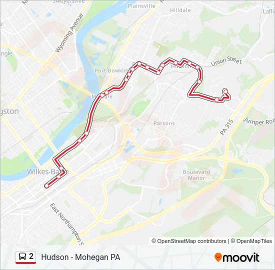 2 Bus Line Map