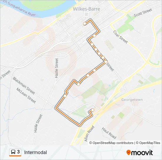 3 Bus Line Map