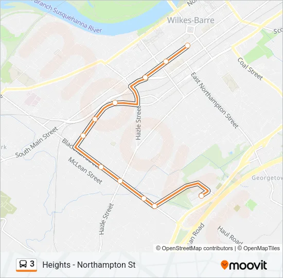 3 Bus Line Map