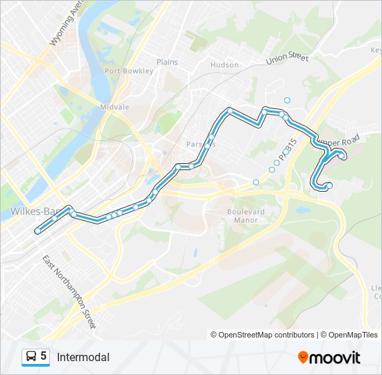 5 bus Line Map