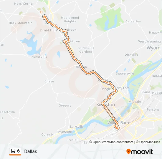 6 Bus Line Map