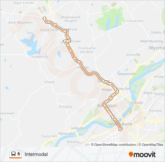 6 Bus Line Map