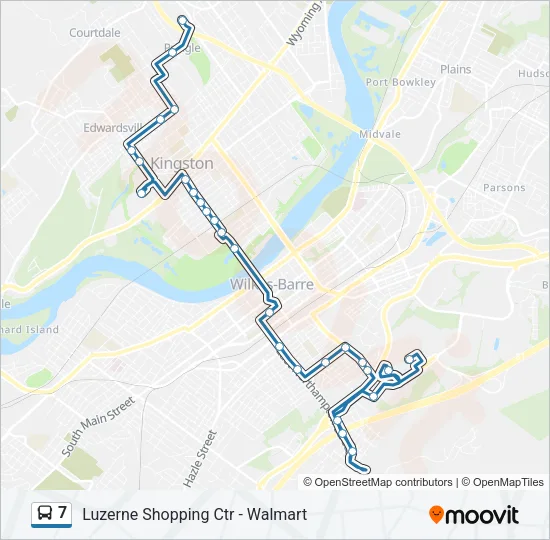 7 Bus Line Map