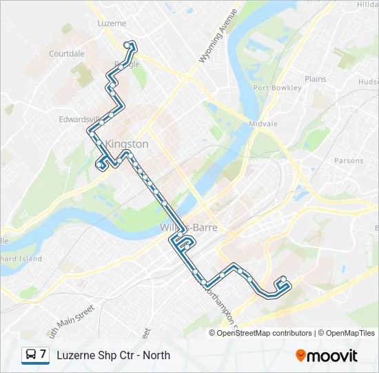 7 Bus Line Map