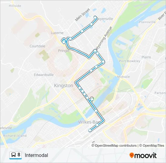 8 Bus Line Map