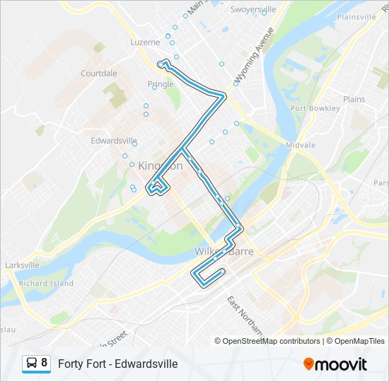 8 bus Line Map