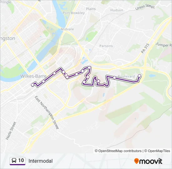 10 Bus Line Map