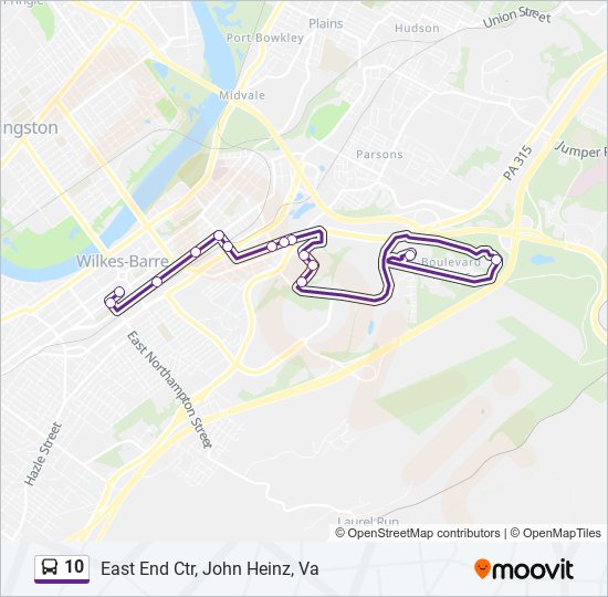 10 bus Line Map