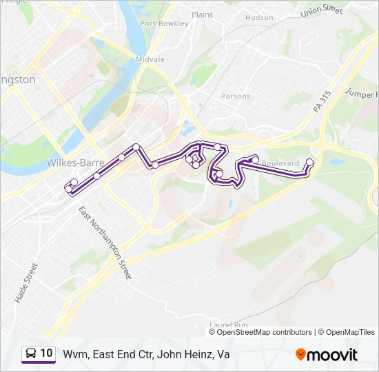 10 Bus Line Map