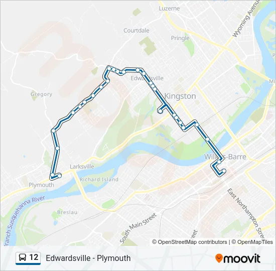 12 Bus Line Map