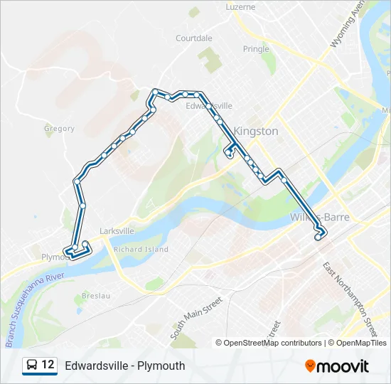 12 Bus Line Map