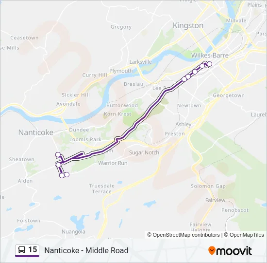 15 Bus Line Map