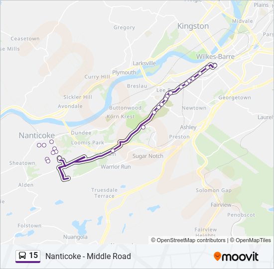 15 bus Line Map