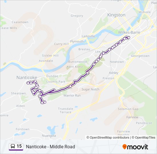 15 bus Line Map