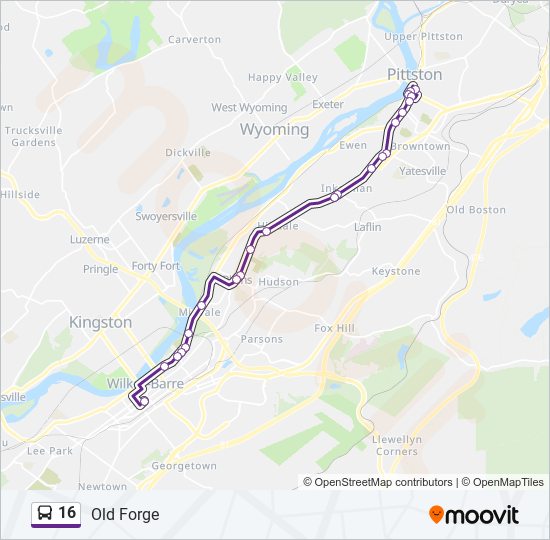 16 bus Line Map