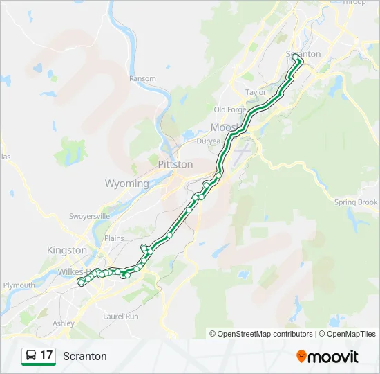 17 Bus Line Map