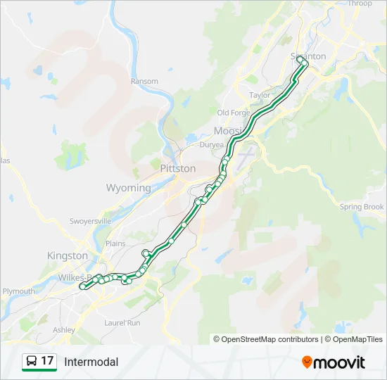 17 Bus Line Map