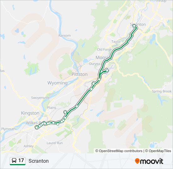 17 bus Line Map