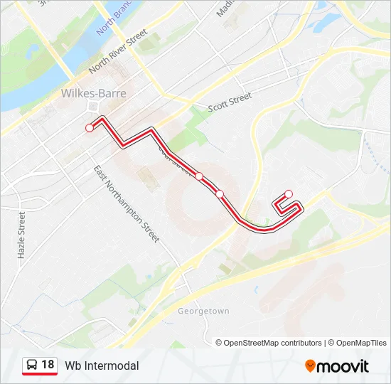 18 Bus Line Map