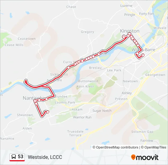 53 Bus Line Map