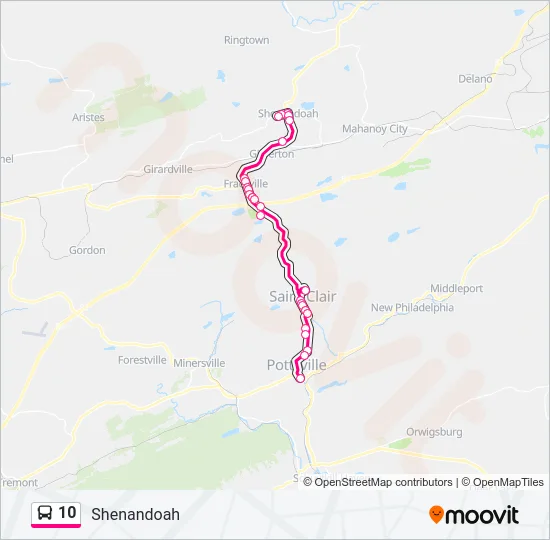 10 Bus Line Map