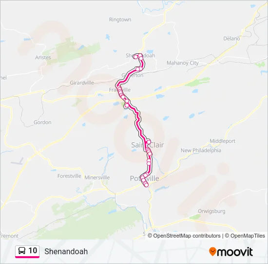 10 Bus Line Map