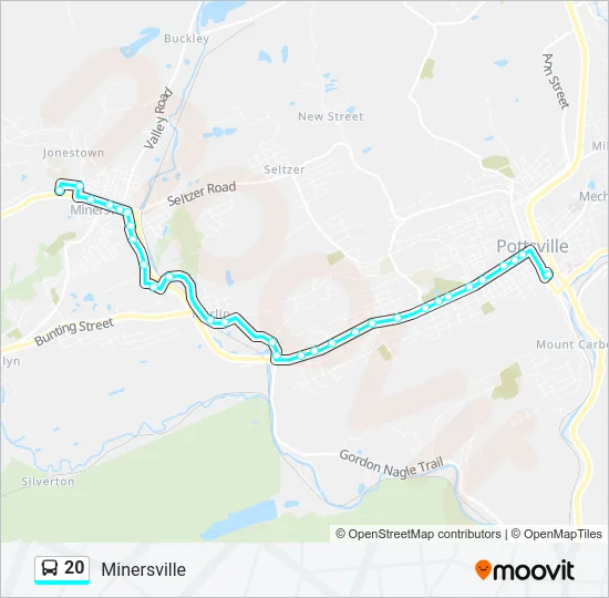 20 Bus Line Map