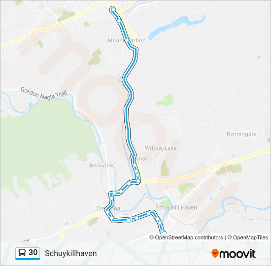 30 Bus Line Map