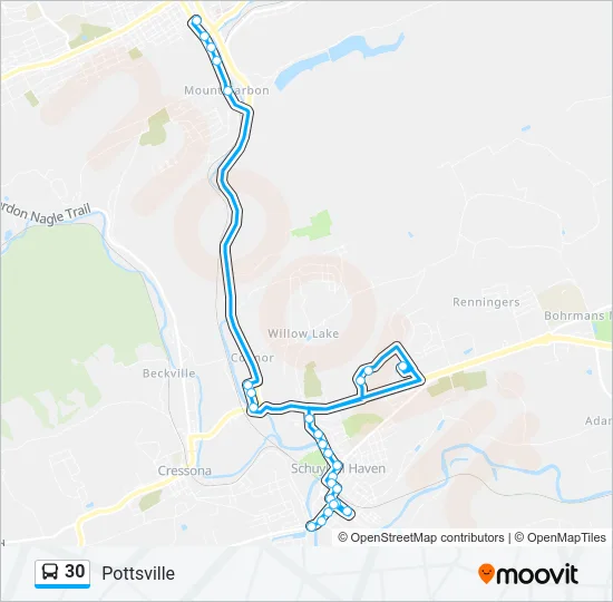 30 Bus Line Map