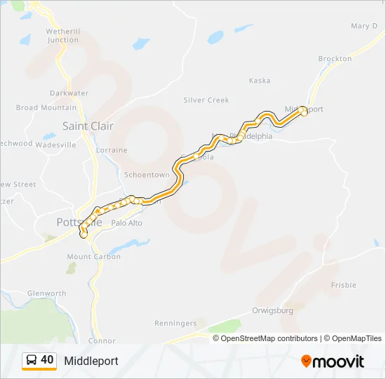 40 Bus Line Map