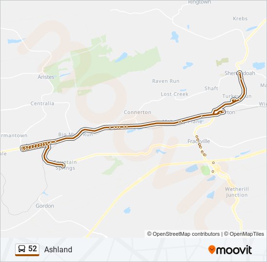 Mapa de 52 de autobús