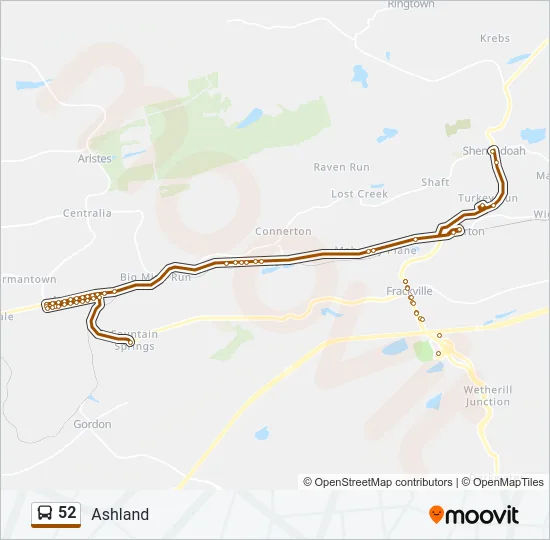 52 Bus Line Map