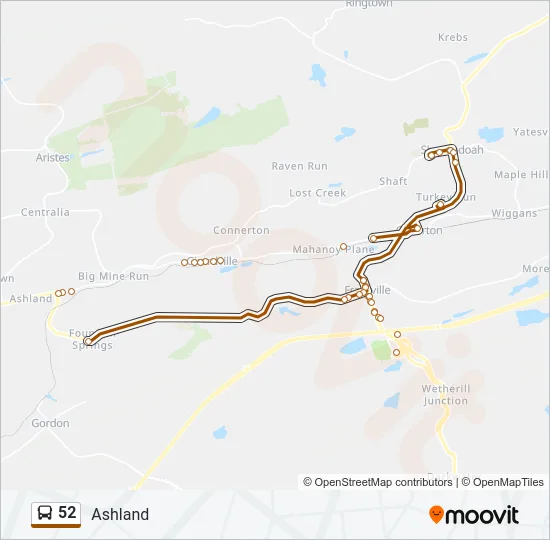 52 Bus Line Map