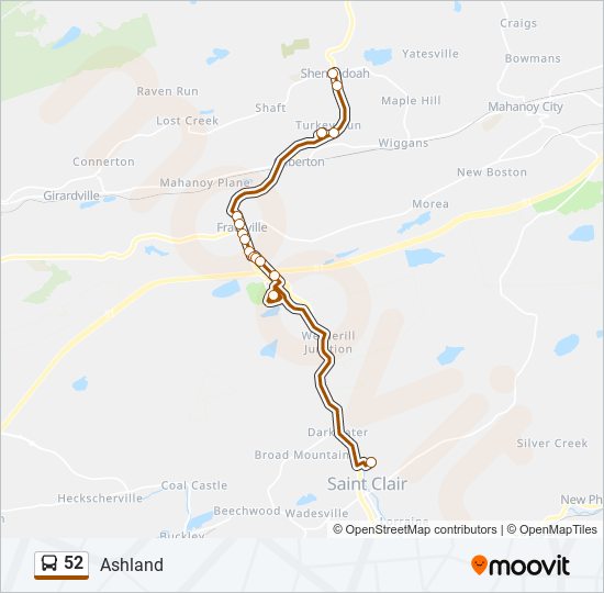 52 bus Line Map