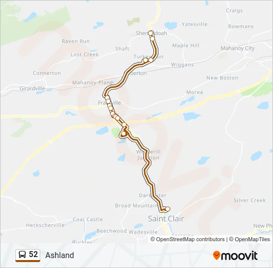 52 Bus Line Map