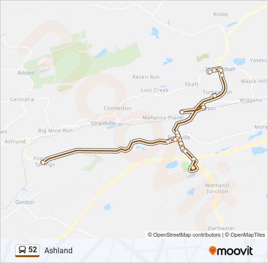 52 bus Line Map