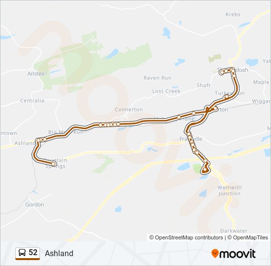 Mapa de 52 de autobús