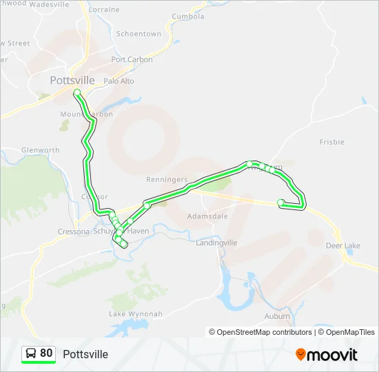 80 Bus Line Map