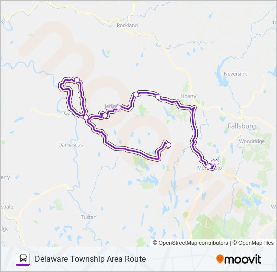 DELAWARE bus Line Map