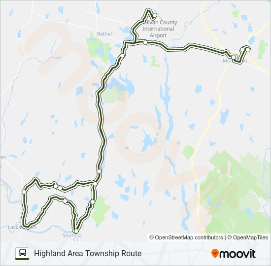 HIGHLAND bus Line Map